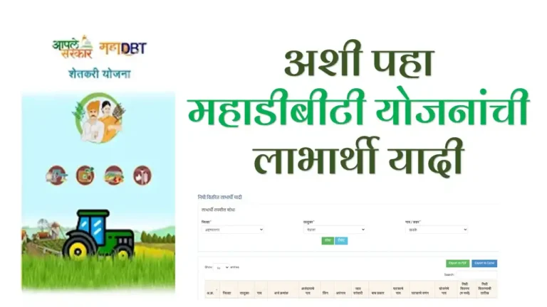MahaDBT Beneficiary List : अशी पहा महाडीबीटी योजनांची लाभार्थी यादी